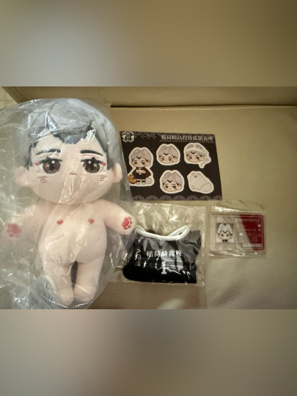 Haikyuu Kita Shinsuke 20cm doll with jersey, sticker, acrylic card anime plush